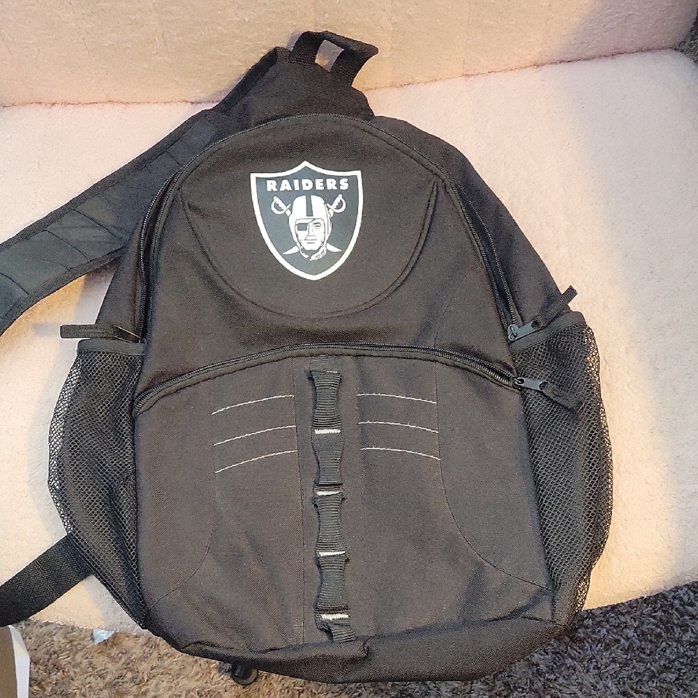NFL Raiders Black Backpack